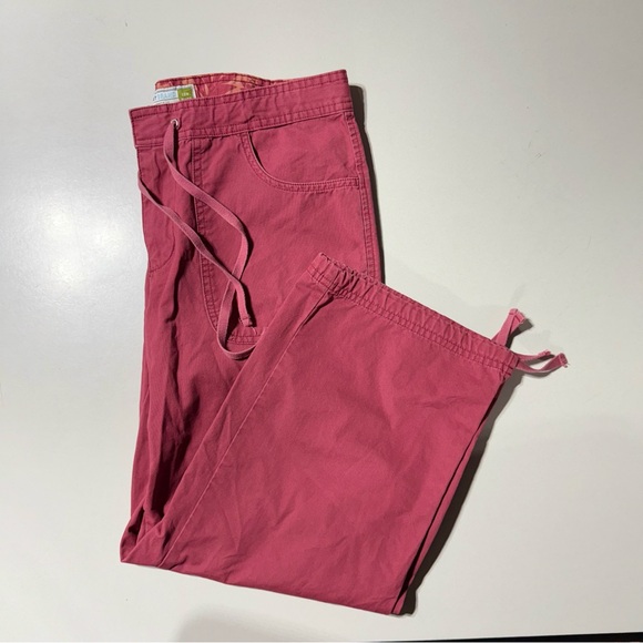 Old Navy Capri Pants Coral Twill Low Waist Vintage Crop Y2K 100% Cotton Sz 8 - Picture 8 of 8